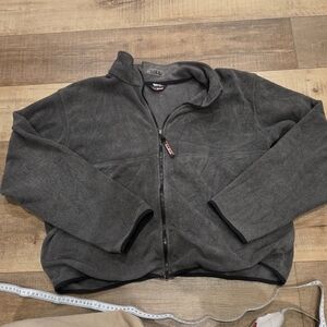 L.L Bean Possibly Vintage Men's Gray Fleece Sweater Full Zip